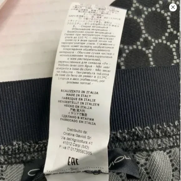 CRISTINA GAVIOLI Polymide Blend Pull On Elasticized Waist Leggings MADE IN ITALY - Picture 8 of 8